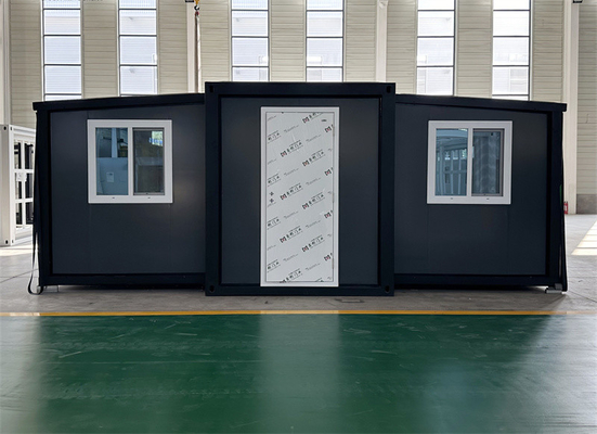 20 feet màu xám mở rộng nhà container với cửa thép cho khách sạn