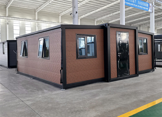 Nhà container mở rộng kiểu gạch đỏ 20 feet