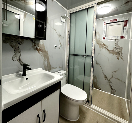 20 feet ngà voi màu trắng mở rộng container nhà với phòng tắm