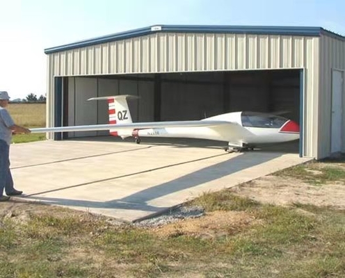 Q345B Q235B Khung thép tiền chế Hangar Nhà lắp ghép Hangar