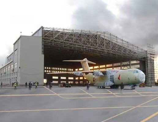 LANGE Kết cấu thép cán nóng Hangar Kết nối bu lông Nhà lắp ghép Máy bay Hangar