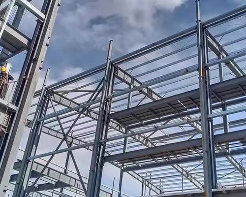 Nhà lắp ghép chống cháy OEM Nhà kho khung thép văn phòng Bộ dụng cụ nhà tiền chế
