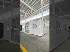 20 feet ngà voi màu trắng mở rộng container nhà với phòng tắm